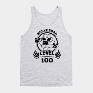 Level 100 Beekeeper Honey Fan Gift Tank Top